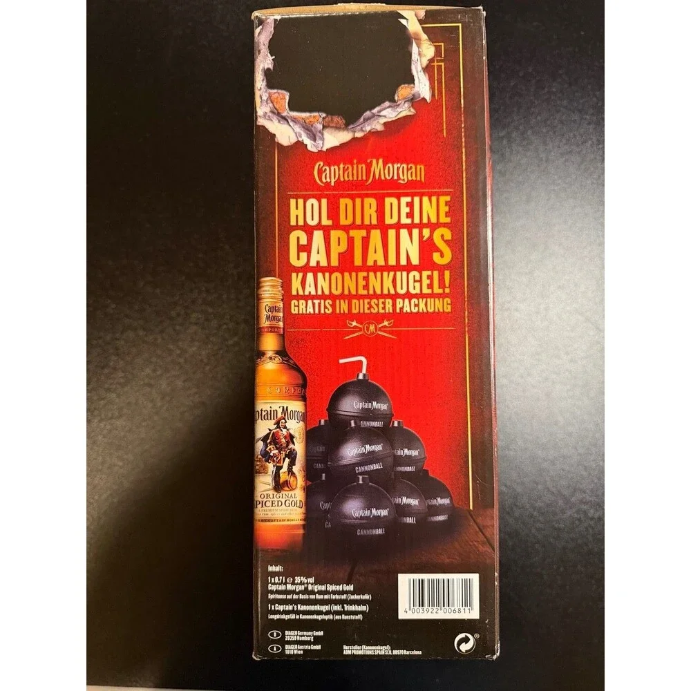 Captain Morgan Cannonball‎ Drink Container w/ Box Promo Display Barware Rare